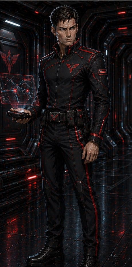 Security Officer Orin — visualized from the manuscript
